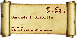 Demcsák Szibilla névjegykártya